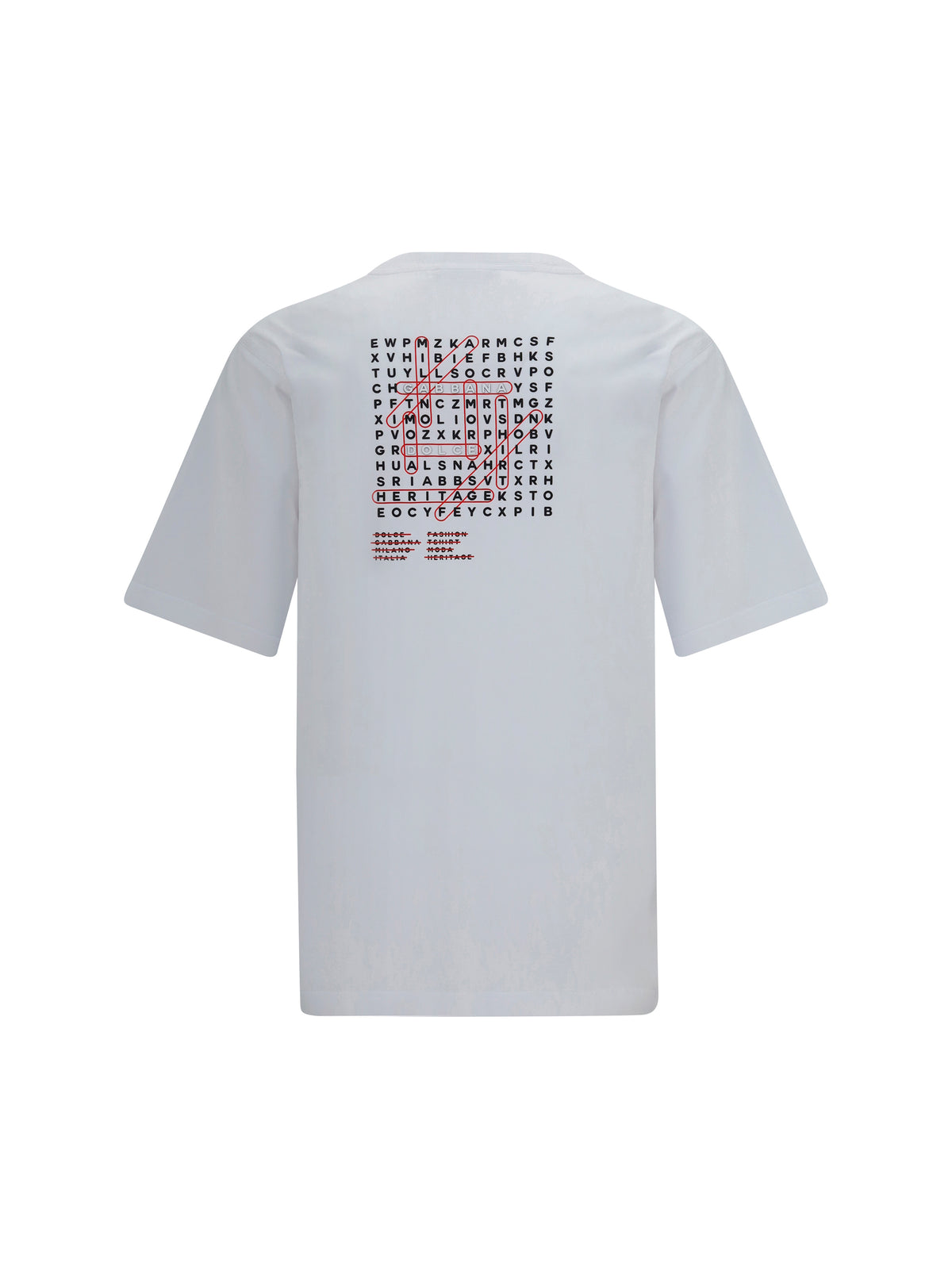 Dolce & Gabbana Men Cotton T-Shirt With Back Print