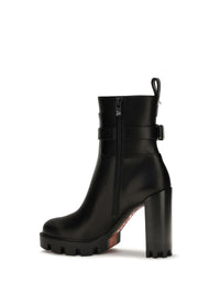 Christian Louboutin Women Dianouchette Lug Leather Ankle Boots