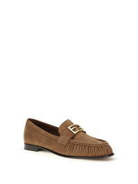 Fendi Women Suede Loafers