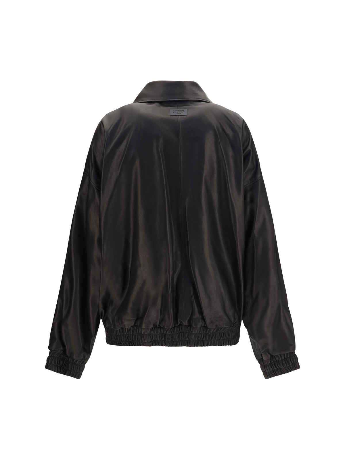 Acne Studios Women Leather Jacket With High Collar