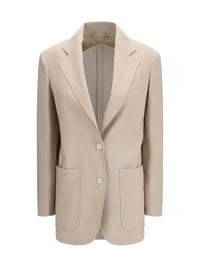 Max Mara Women Single-Breasted Wool-Blend Blazer