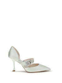 Roger Vivier Women Efflorescence Dorsay Satin Pumps