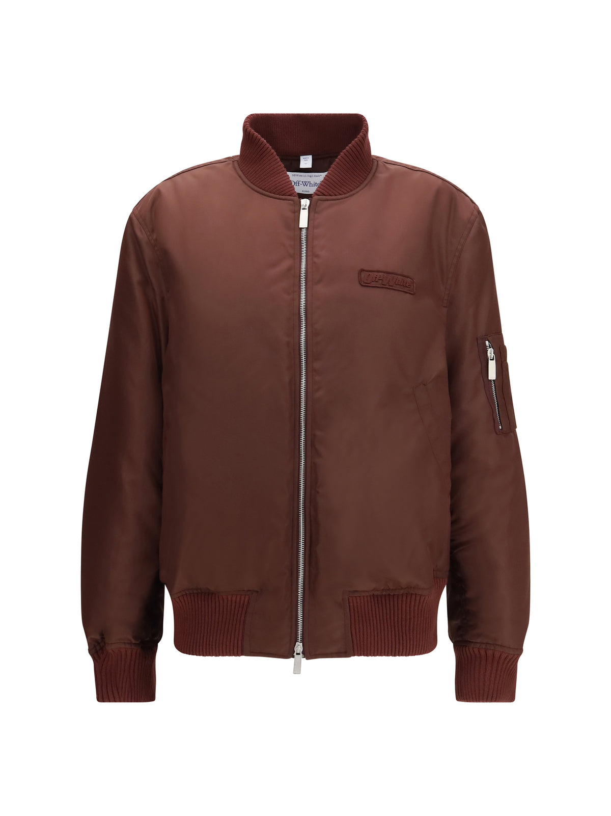 Off-White Women Embroidered Logo Nylon Bomber Jacket