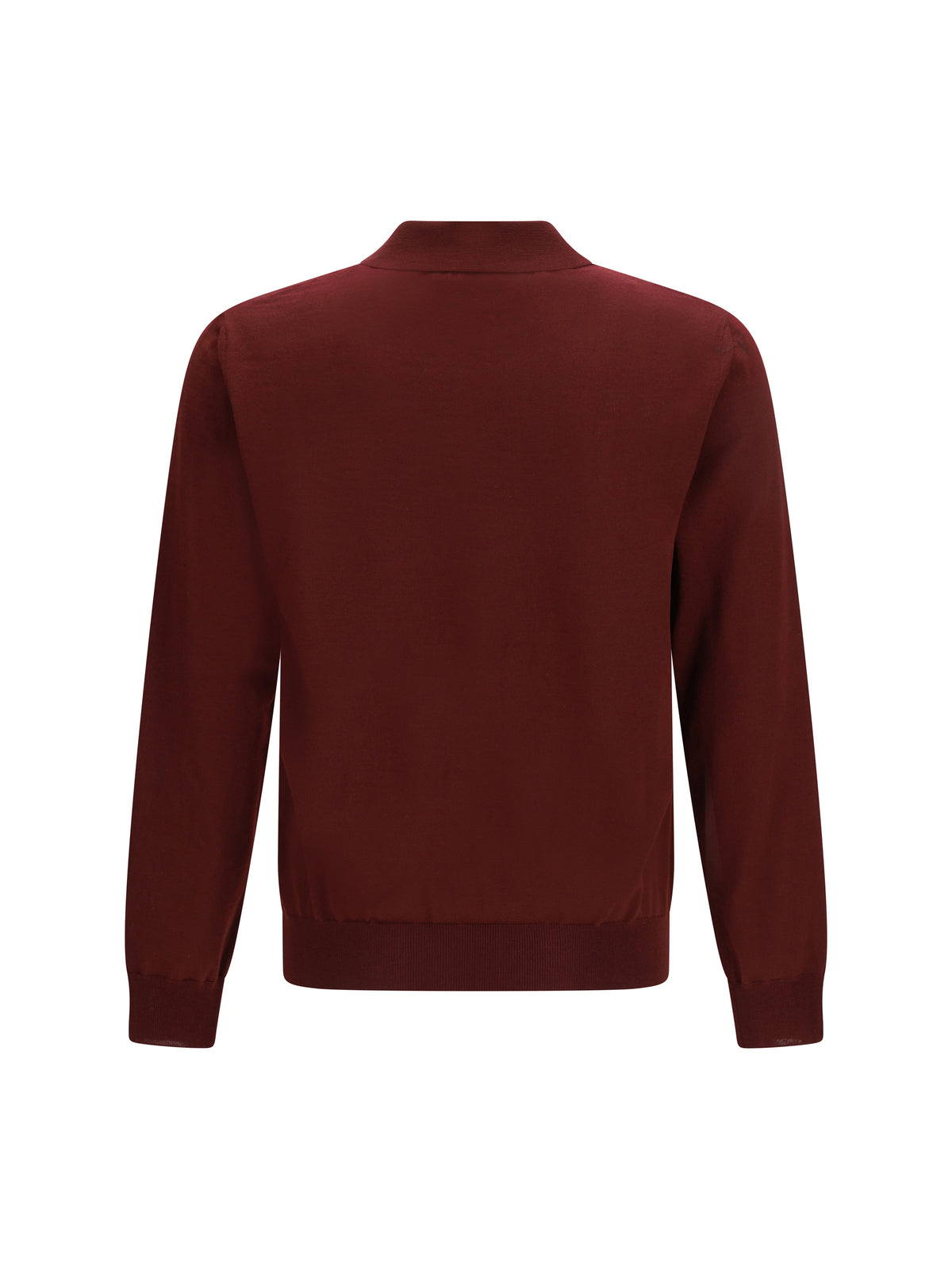 Valentino Men Wool Polo With Vlogo Embroidery