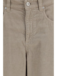 BRUNELLO CUCINELLI Brunello Cucinelli Women Straight-Leg Cotton And Linen Pants