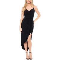 Womens Chiffon Floral Print Maxi Dress Regular 14 (L) Black