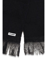 Jil Sander Women Wool Scarf With Logo