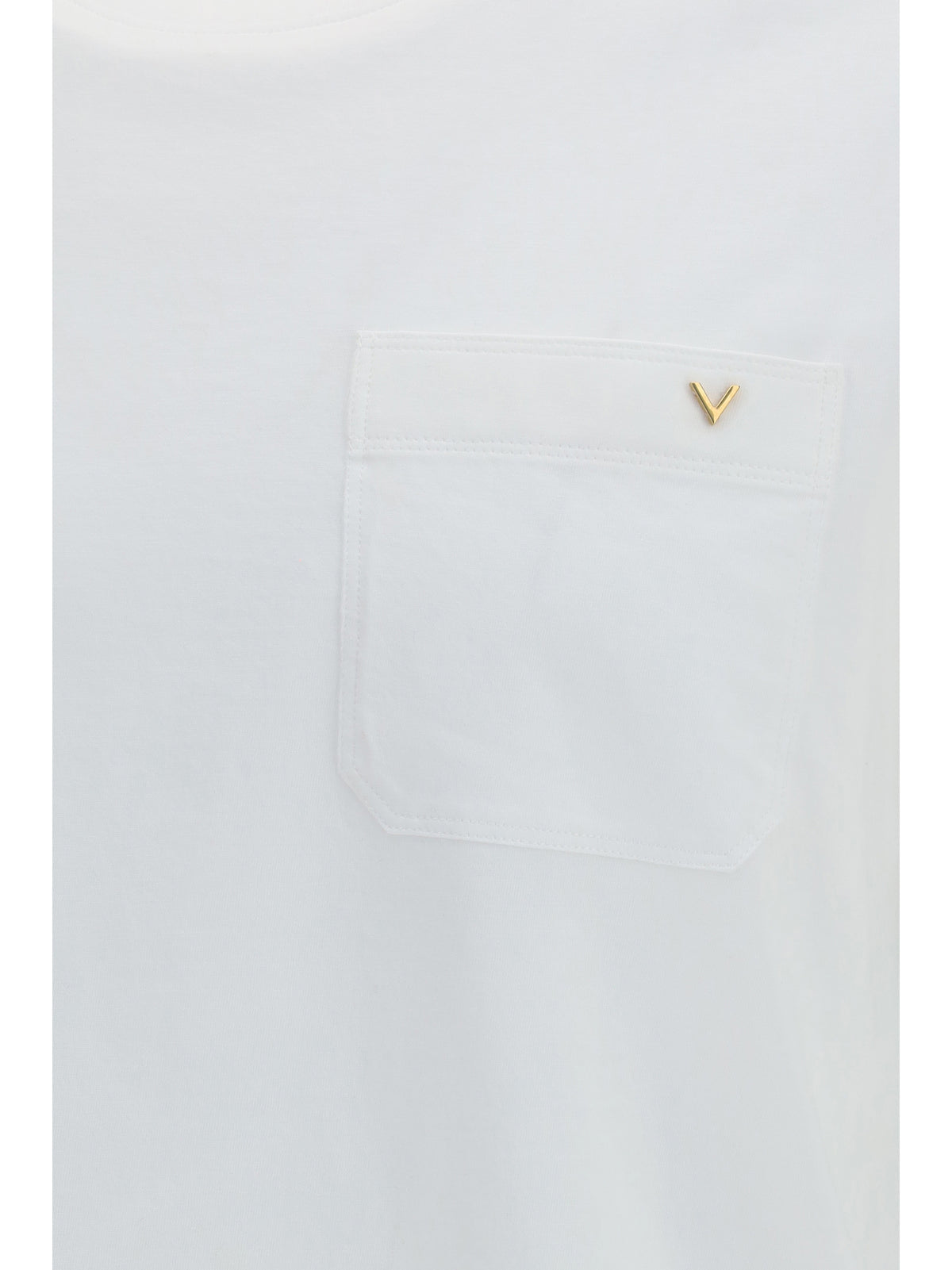 Valentino Men Cotton T-Shirt With Vgold