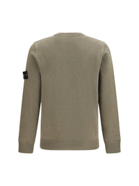 Stone Island Men Sweater Crewneck With Logo Patch On The Sleeve