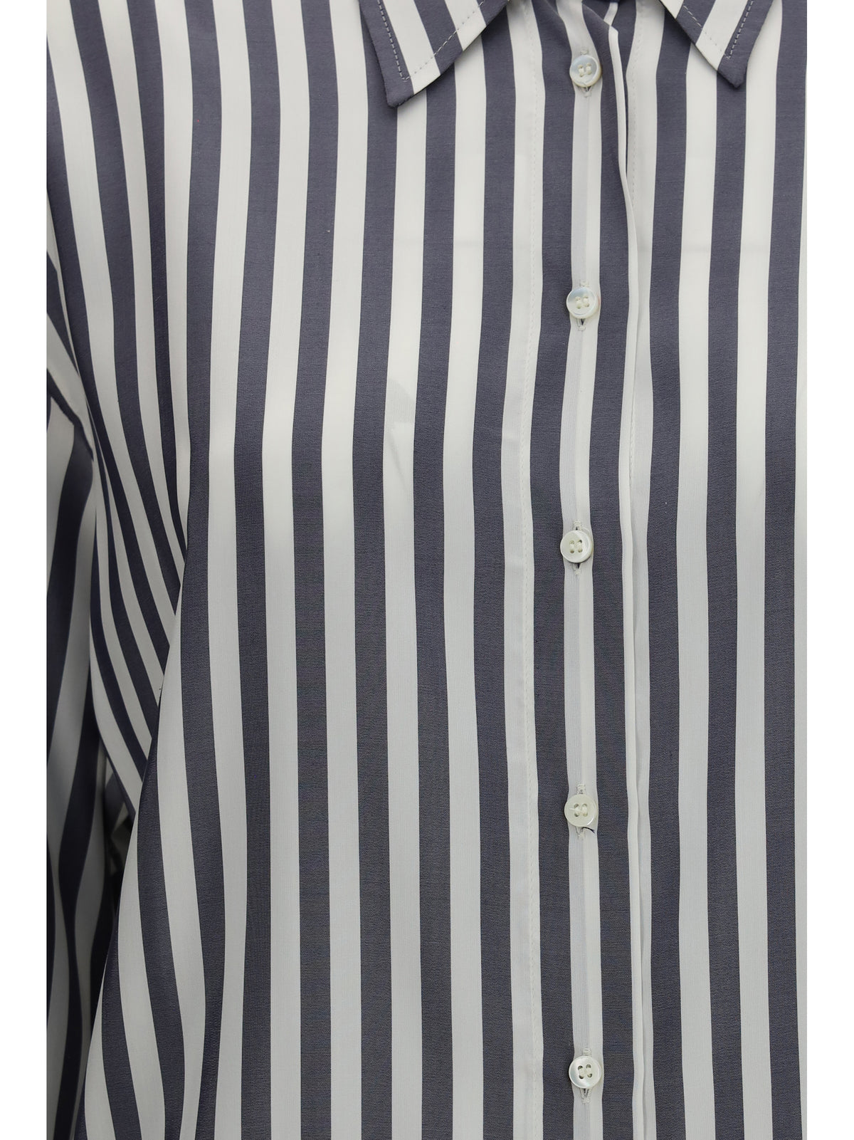 BRUNELLO CUCINELLI Brunello Cucinelli Women Silk Poplin Striped Shirt