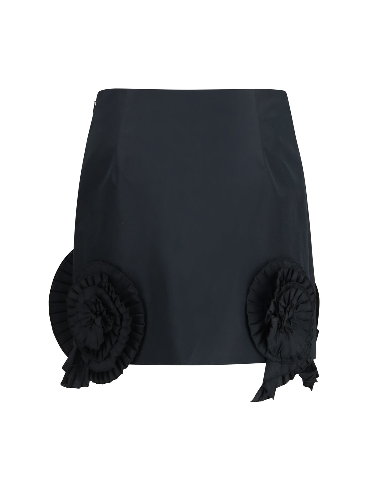 BLUMARINE Blumarine Women Crepe Mini Skirt With Floral Appliqué