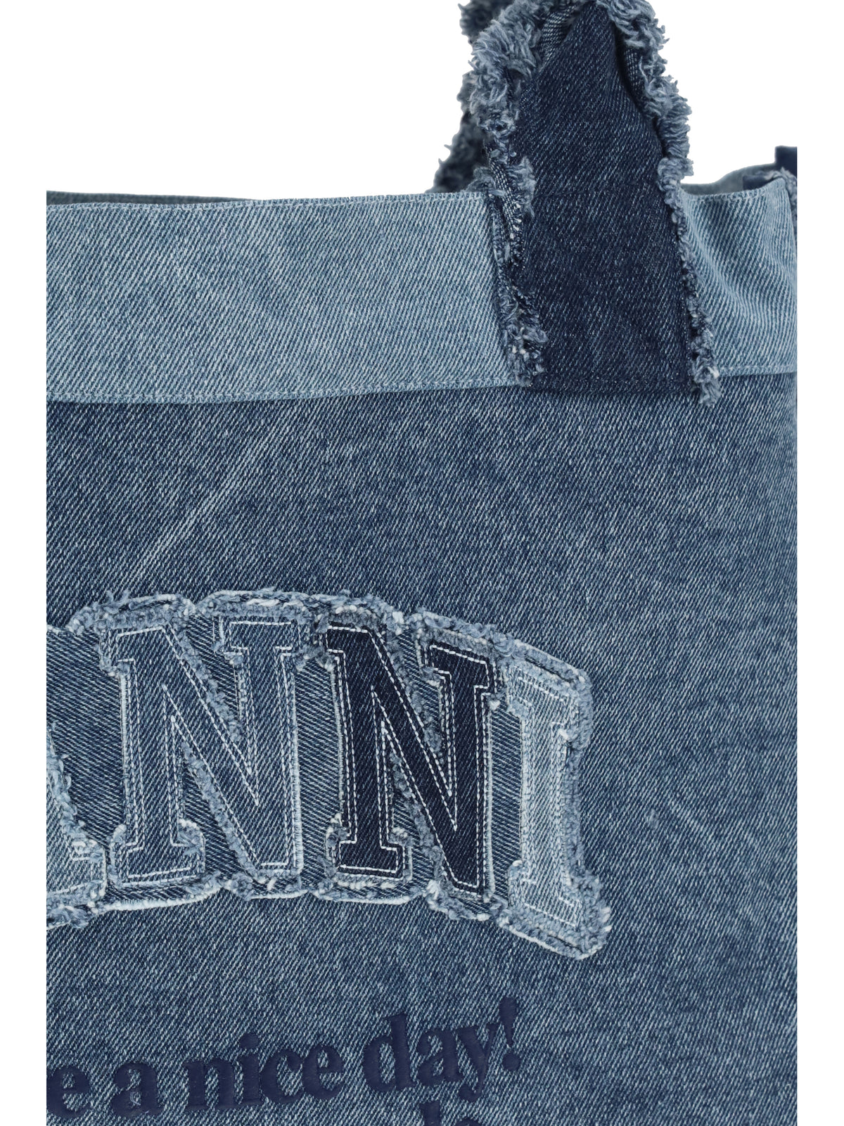 GANNI Ganni Women Medium Trapeze Denim Shopper