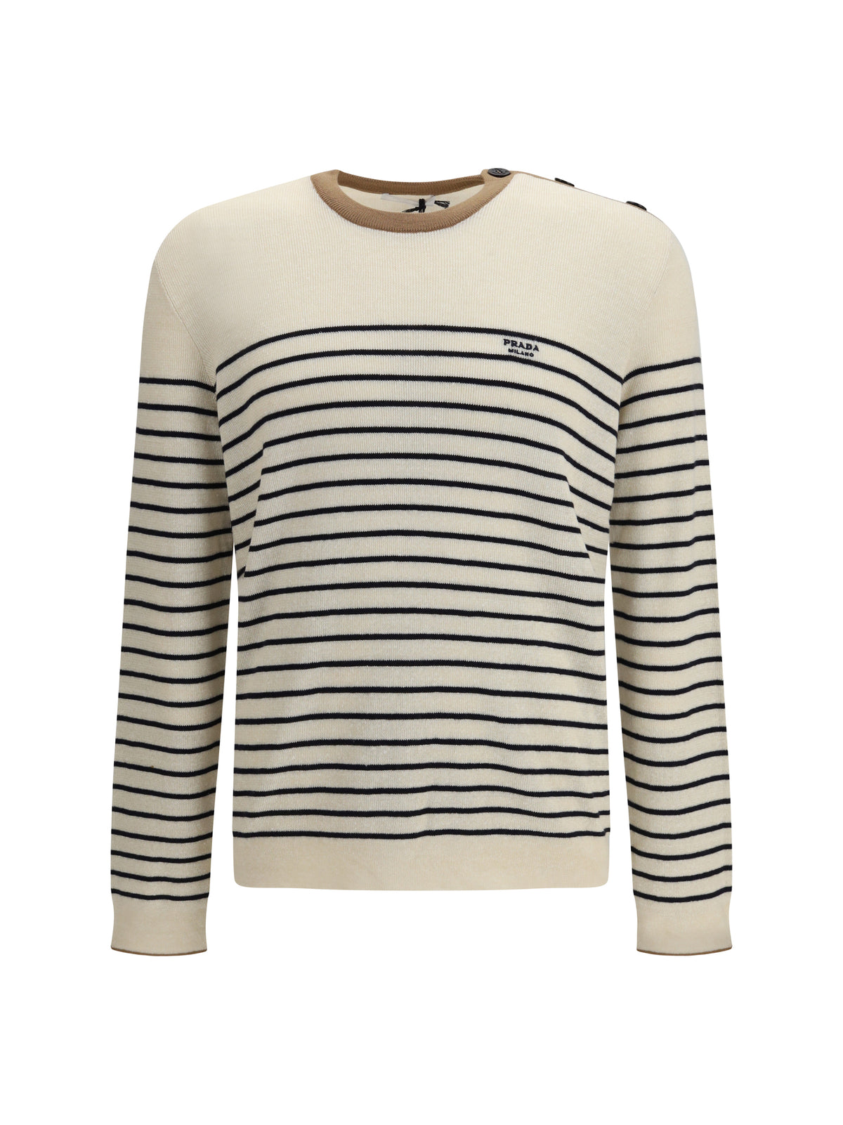 PRADA Prada Men Jacquard Wool And Cotton Blend Sweater
