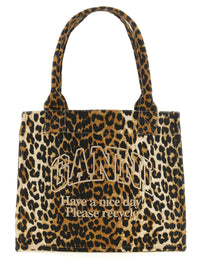 Ganni Women 'Leopard' Large Shopping Bag
