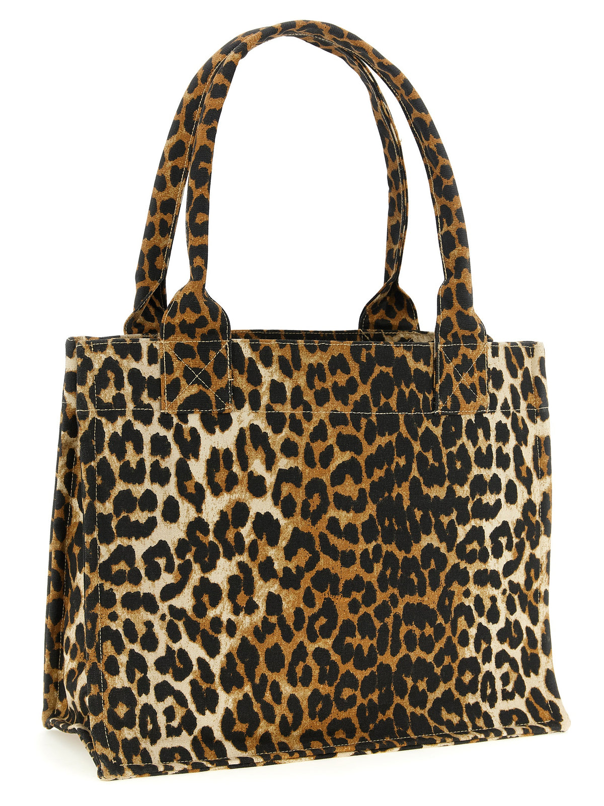 Ganni Women 'Leopard' Large Shopping Bag