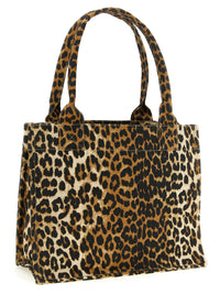 Ganni Women 'Leopard' Large Shopping Bag