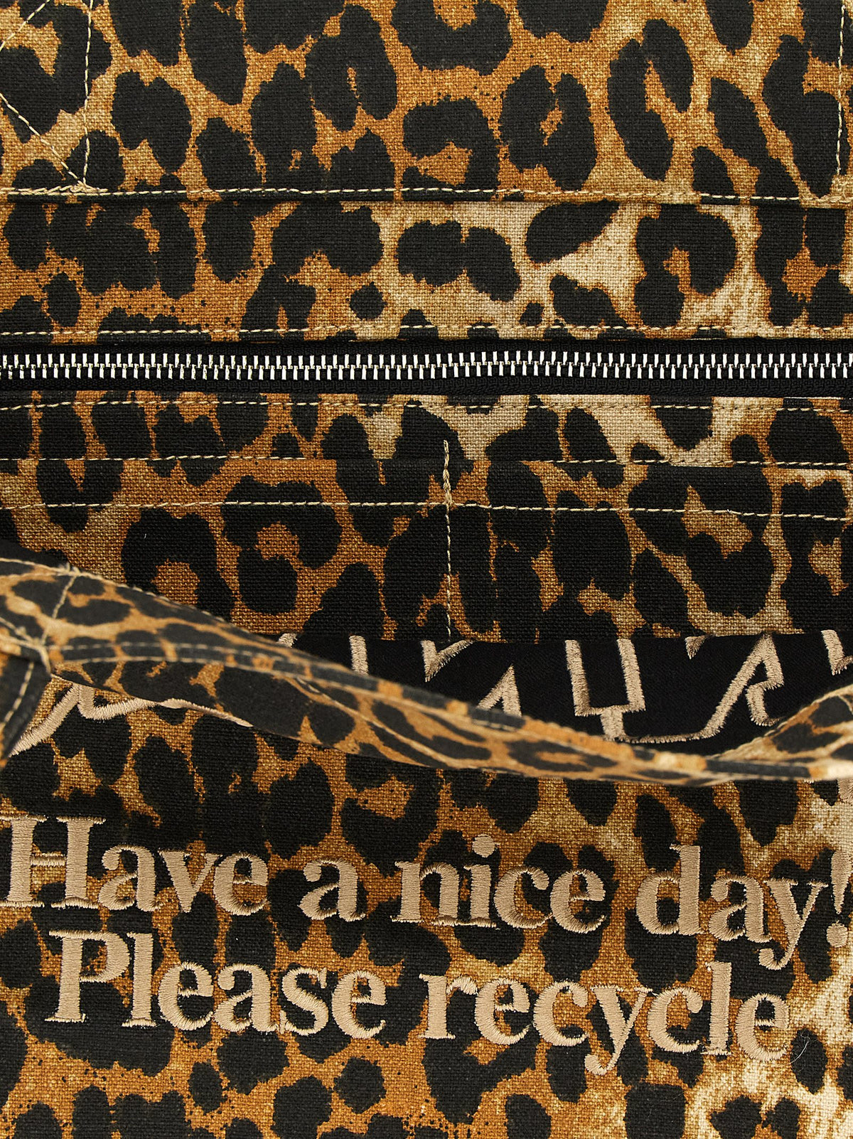 Ganni Women 'Leopard' Large Shopping Bag