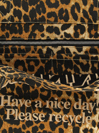 Ganni Women 'Leopard' Large Shopping Bag