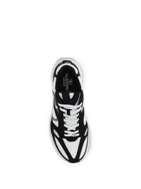 Valentino Garavani Men Demivee Mesh And Suede Sneakers