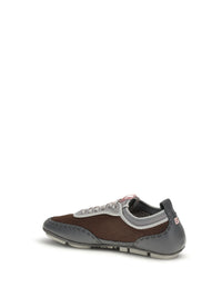 FENDI Fendi Men Leather And Mesh Sneakers By Fendi