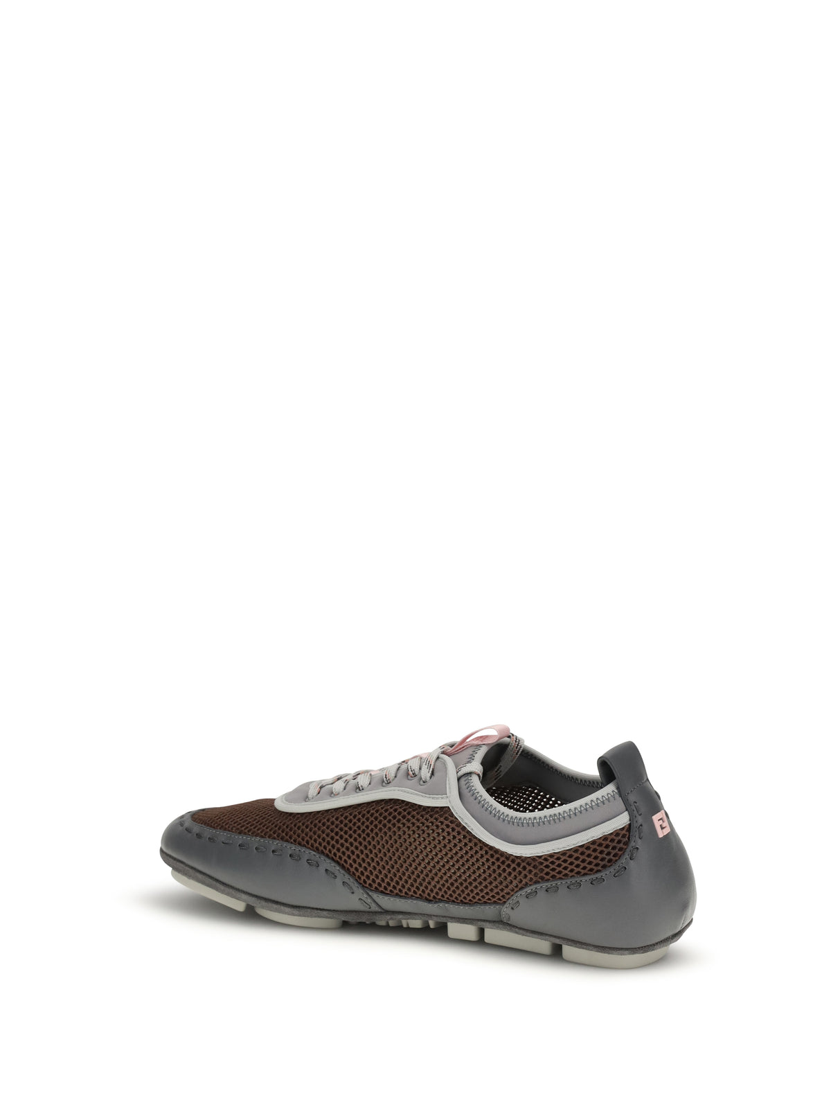 FENDI Fendi Men Leather And Mesh Sneakers By Fendi