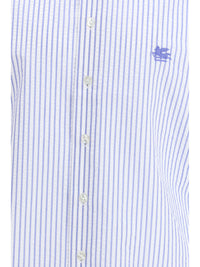 ETRO Etro Men Striped Cotton Shirt With An Embroidered Pegaso Logo On The Chest