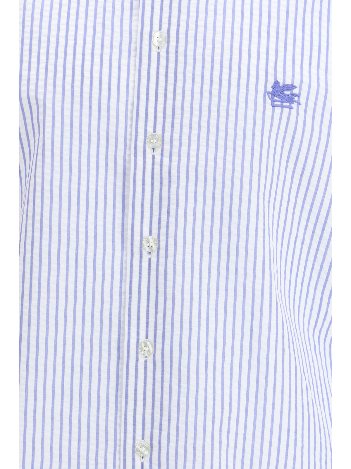 ETRO Etro Men Striped Cotton Shirt With An Embroidered Pegaso Logo On The Chest