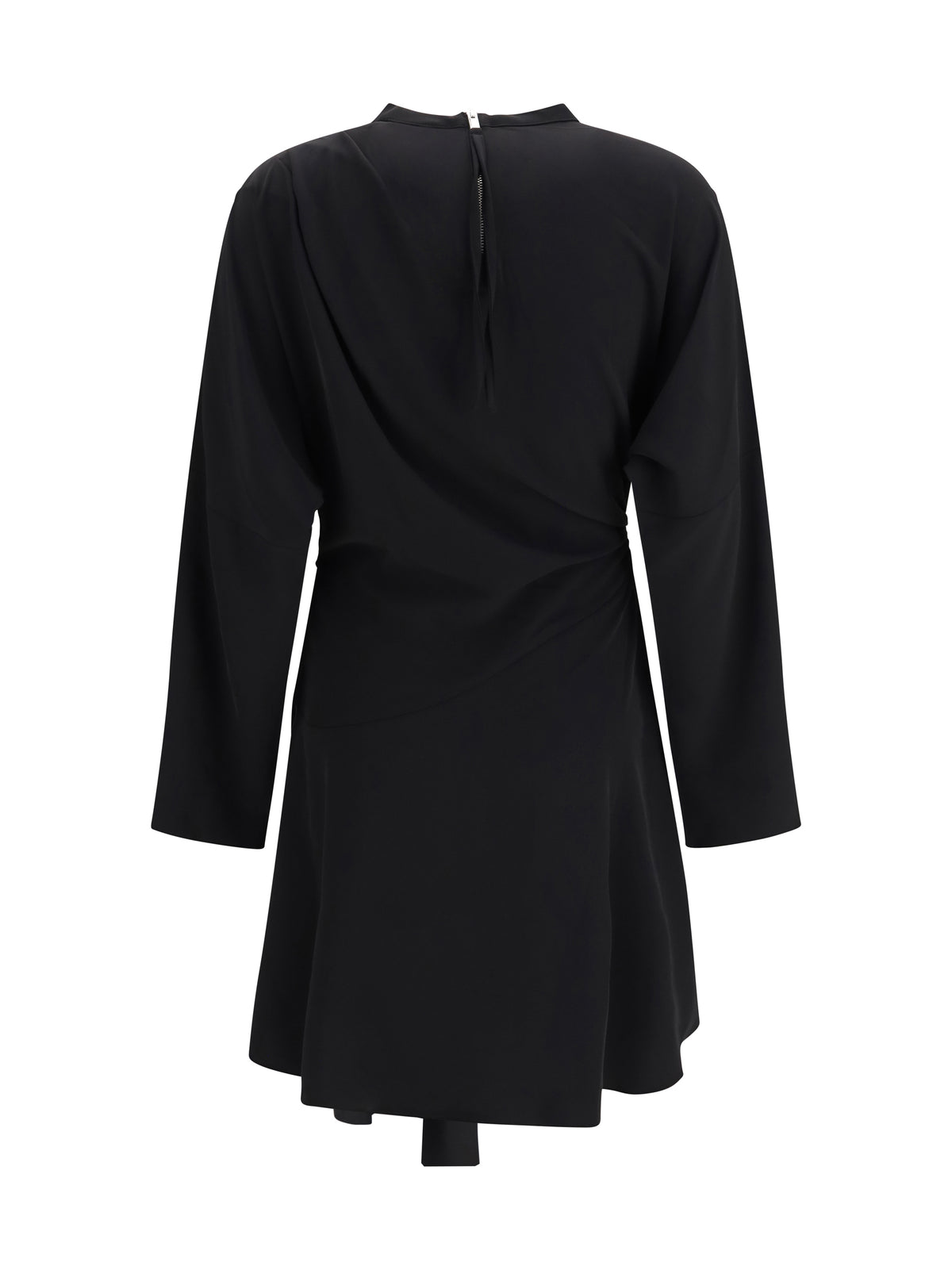 Ganni Women Draped-Knot Crepe Mini Dress