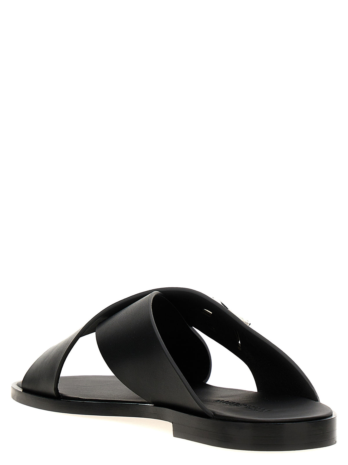 DOLCE & GABBANA Dolce & Gabbana Men Logo Leather Sandals