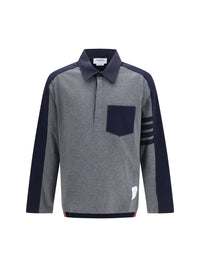 Thom Browne Men Oversized Colorblock Rugby Polo