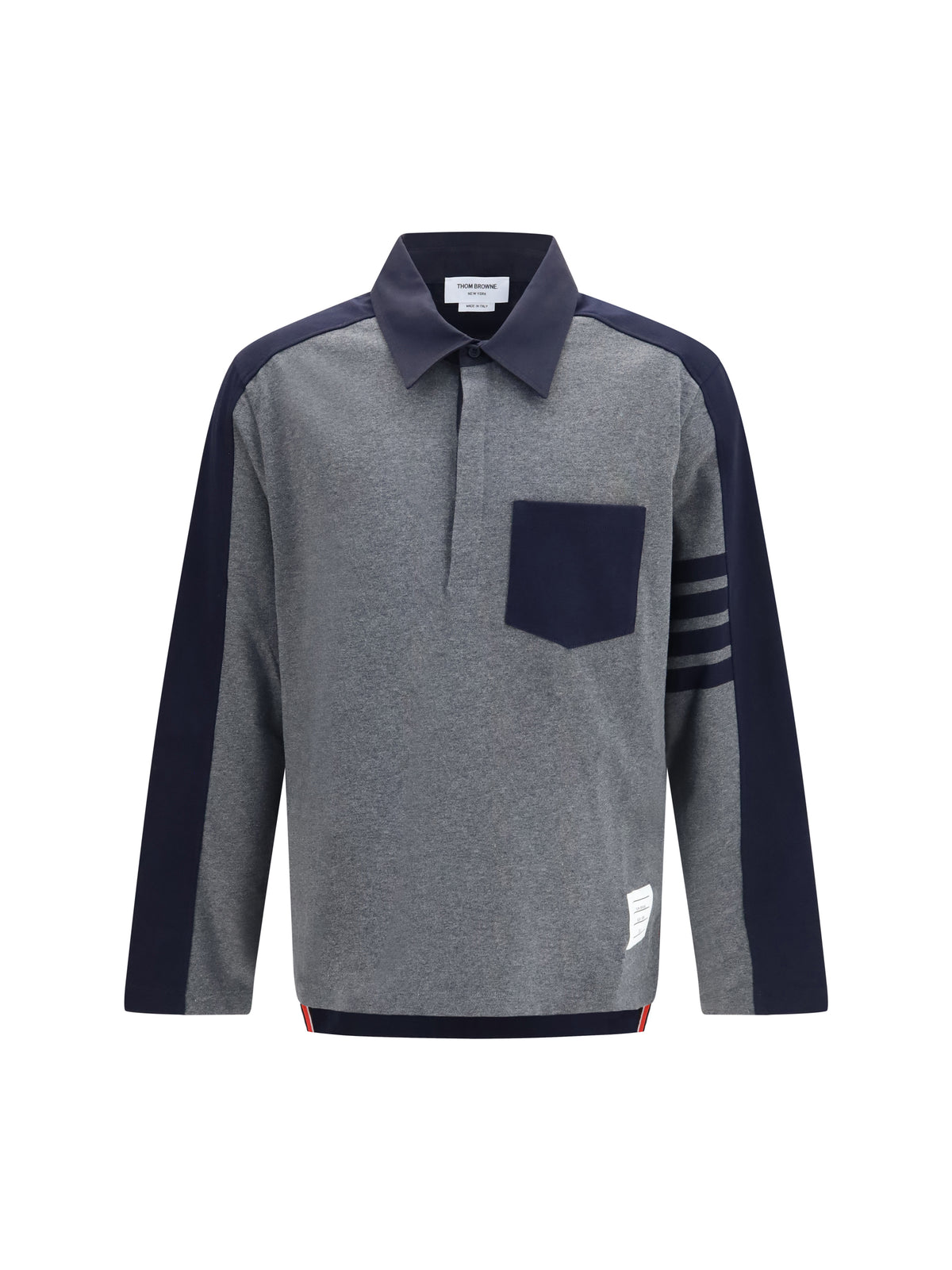 Thom Browne Men Oversized Colorblock Rugby Polo