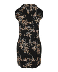 Versace Womens Acanthus Leaf Sequin & Crystal Embellished Minidress
