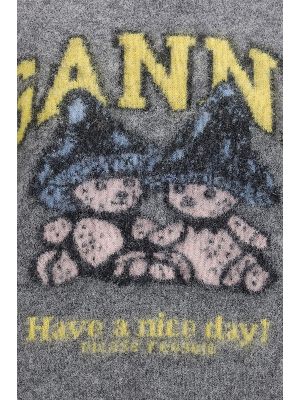 GANNI Ganni Women Mushroom Teddy Alpaca-Blend Sweater