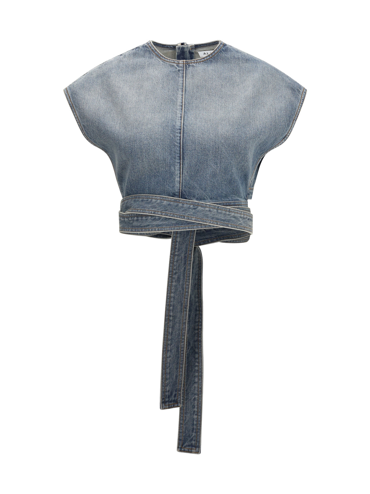 Alaïa Women Denim Belt Top