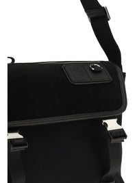 Loewe Men Medium Messenger Flex Bag In Canvas And Suede