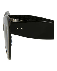 Alaia Alaia Womens Cat Eye Black Black Grey Fashion Designer Eyewear
