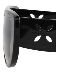 Alaia Alaia Womens Shield/Wrap Black Black Grey Fashion Designer Eyewear