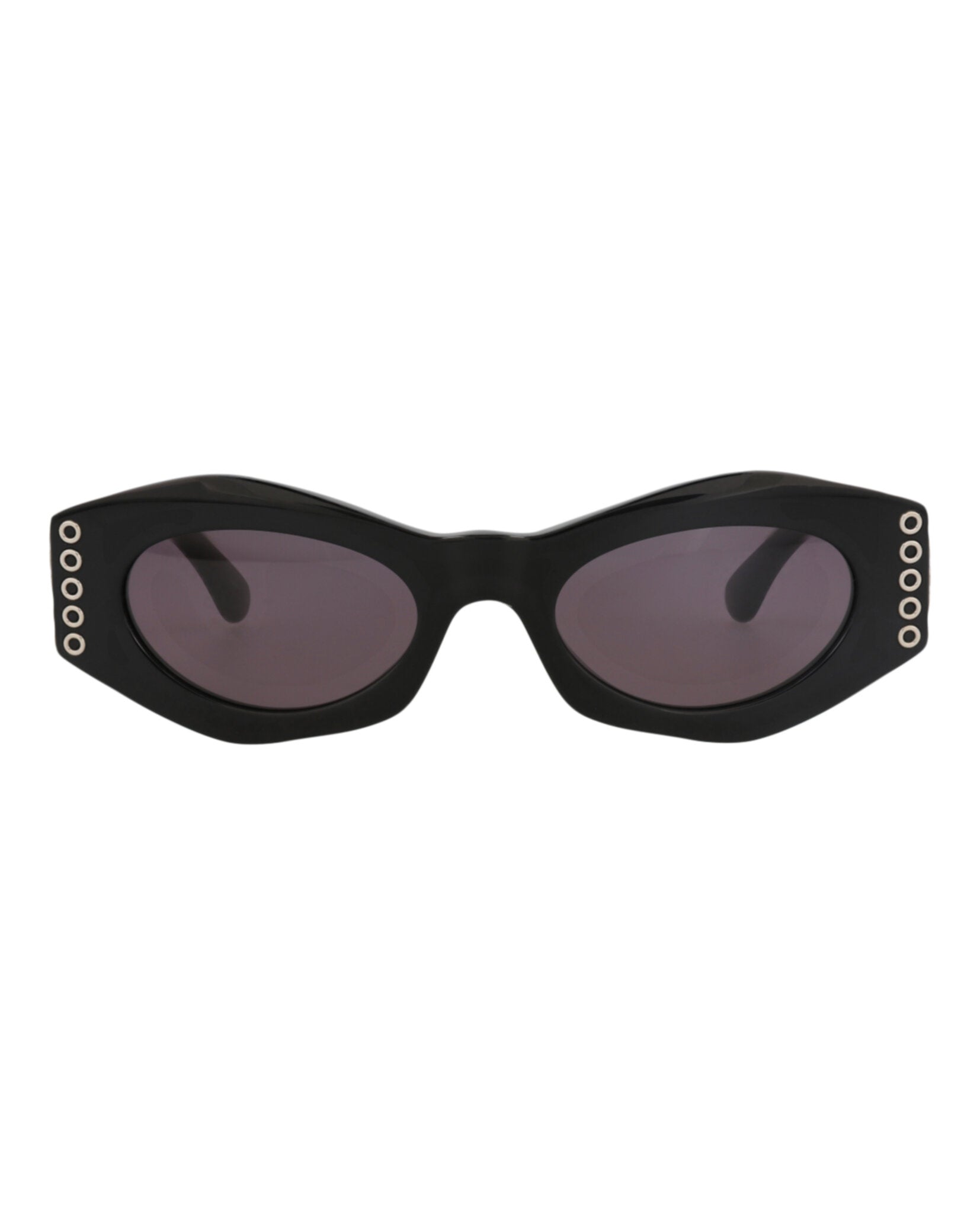 Alaia Alaia Womens Round/Oval Black Black Grey Fashion Designer Eyewear