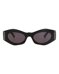 Alaia Alaia Womens Round/Oval Black Black Grey Fashion Designer Eyewear