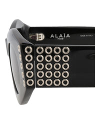 Alaia Alaia Womens Round/Oval Black Black Grey Fashion Designer Eyewear