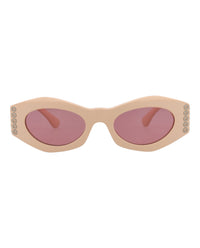 Alaia Alaia Womens Round/Oval Pink Pink Red Fashion Designer Eyewear