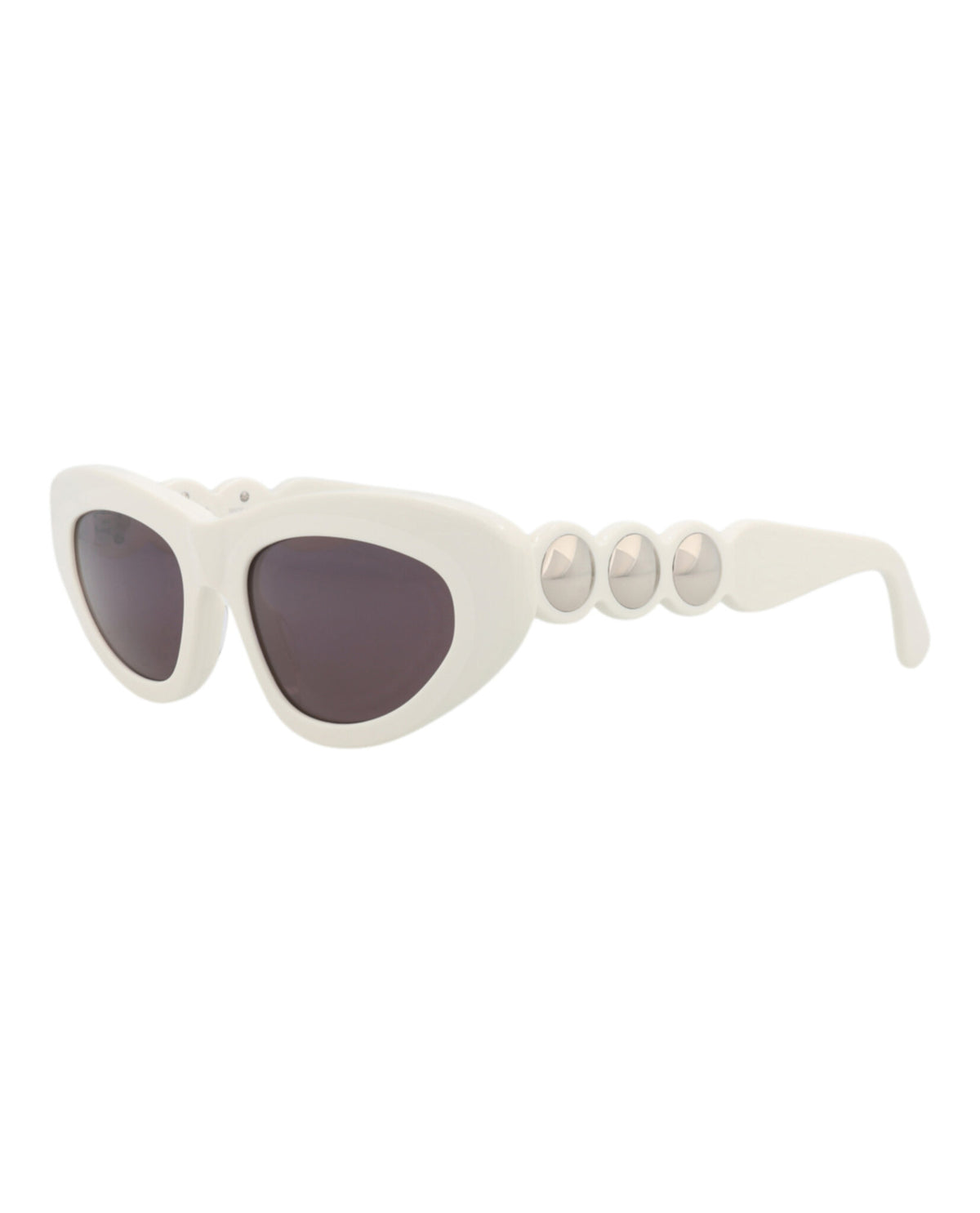 Alaia Alaia Womens Cat Eye Ivory Ivory Grey Fashion Designer Eyewear