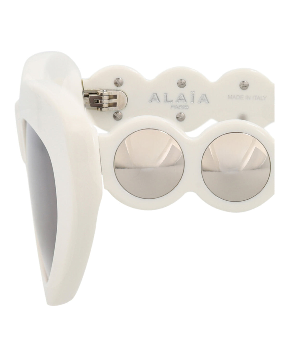 Alaia Alaia Womens Cat Eye Ivory Ivory Grey Fashion Designer Eyewear