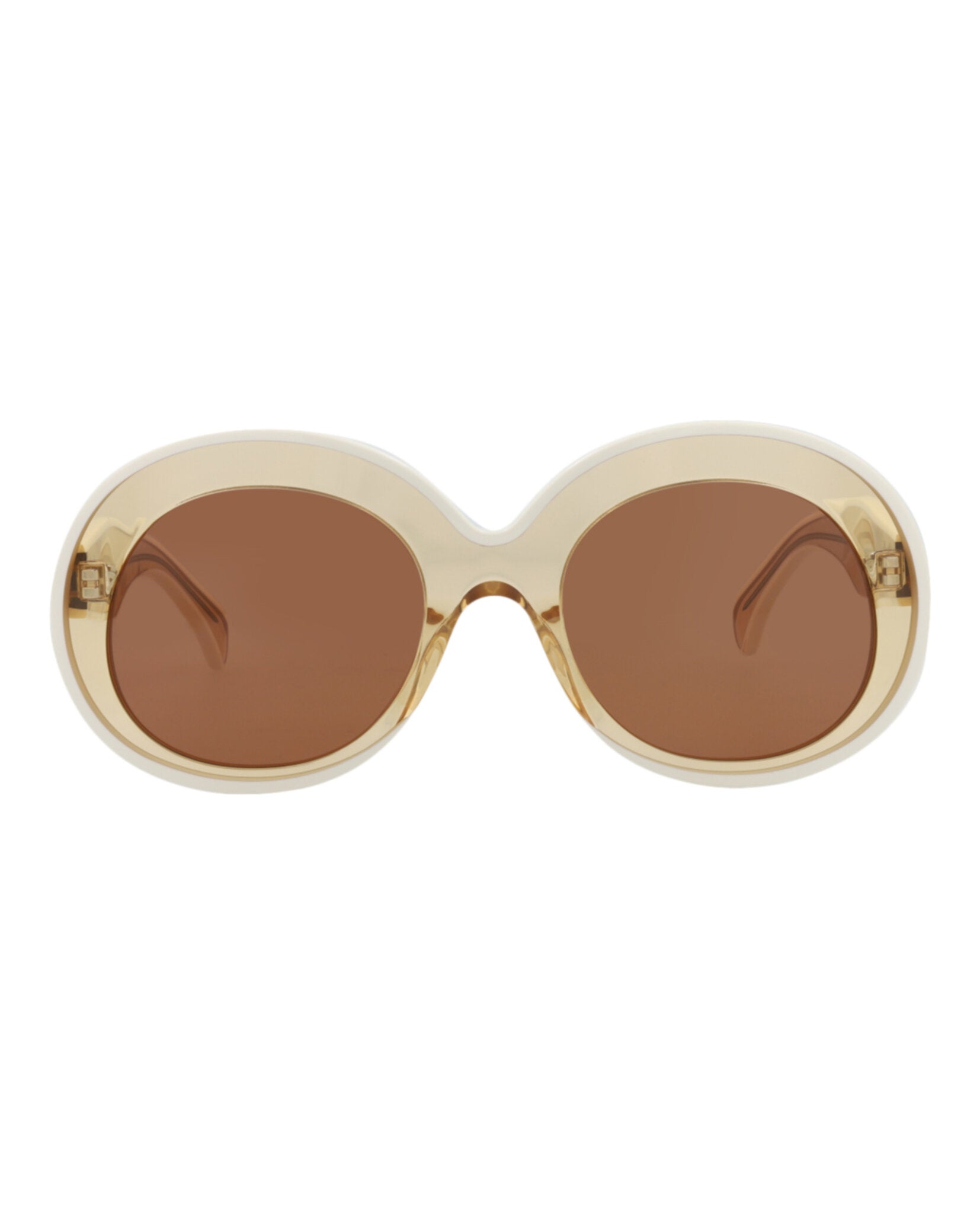 Alaia Alaia Womens Round/Oval Orange Orange Brown Fashion Designer Eyewear