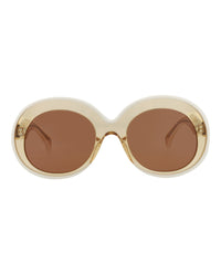Alaia Alaia Womens Round/Oval Orange Orange Brown Fashion Designer Eyewear