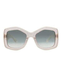 Alaia Alaia Womens Square/Rectangle Nude White Green Fashion Designer Eyewear