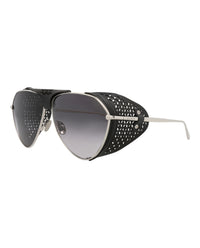 Alaia Alaia Womens Aviator Silver Silver Grey Fashion Designer Eyewear