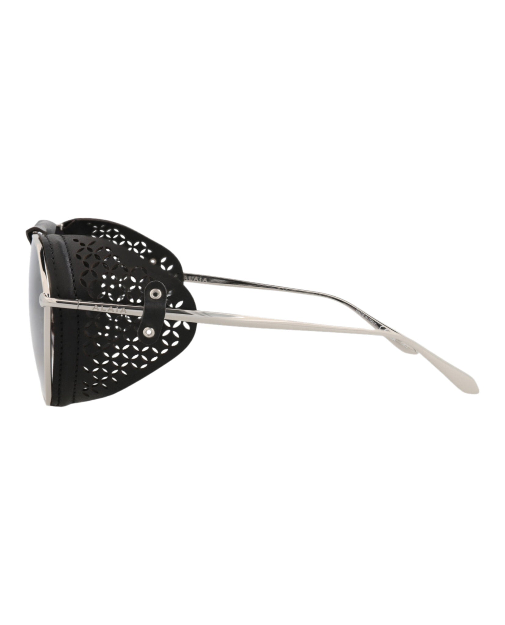 Alaia Alaia Womens Aviator Silver Silver Grey Fashion Designer Eyewear