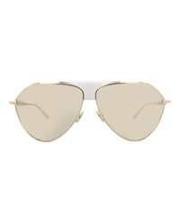 Alaia Alaia Womens Aviator Gold Gold Gold Fashion Designer Eyewear