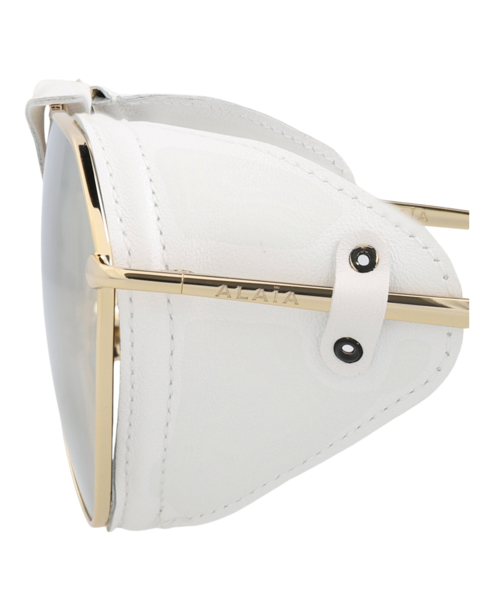 Alaia Alaia Womens Aviator Gold Gold Gold Fashion Designer Eyewear